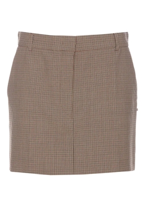 Sportmax checked mini skirt - Neutrals