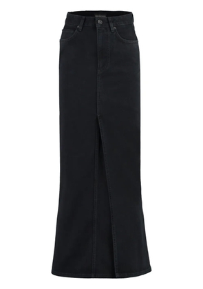 Balenciaga mid-rise denim skirt - Black