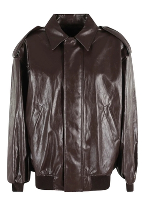Federica Tosi zip-up bomber jacket - Brown