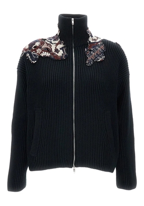 Durazzi Milano ribbed appliqué jacket - Black