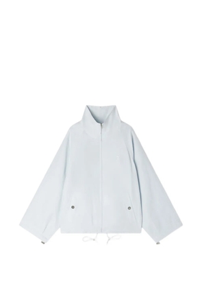 SANDRO logo-embroidery funnel-neck jacket - Blue