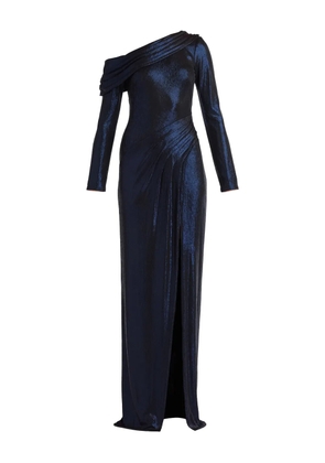 Tadashi Shoji one-shoulder slit maxi dress - Blue