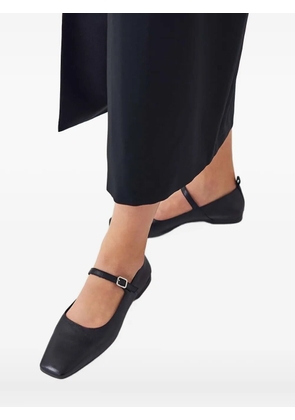 VAGABOND square-toe buckle flats - BLACK