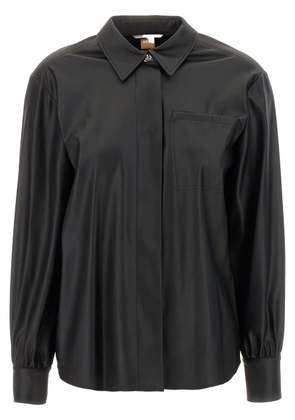HUGO faux-leather shirt - Black