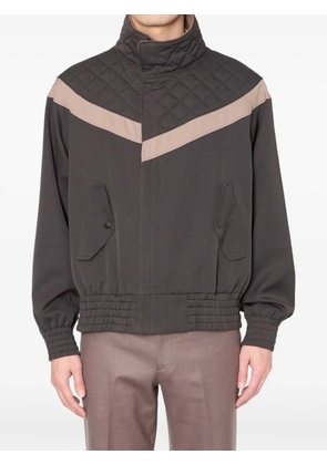 Kolor quilted panelled jacket - Brown