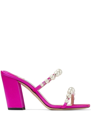 Jimmy Choo Amara satin 85mm sandals - Pink