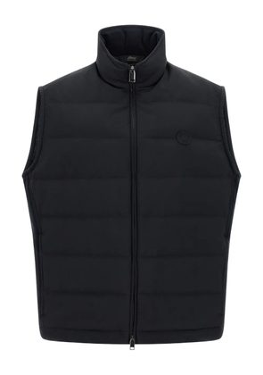 Brioni quilted logo-patch gilet - Blue