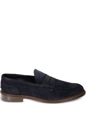 Tricker's Adam penny suede loafers - Blue