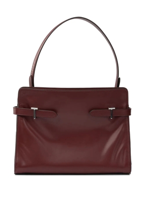 Le Tanneur large Emilie buckle-strap shoulder bag - Red