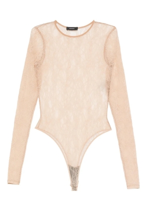 WARDROBE.NYC lace long-sleeves bodysuit - Neutrals
