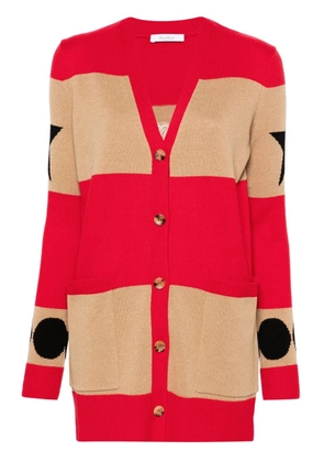 Max Mara Valido 1951-motif striped cardigan - Brown