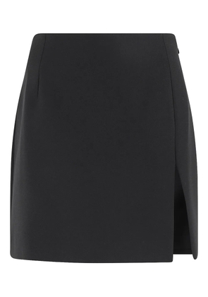 THE ANDAMANE side-split straight skirt - Black