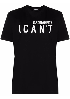 DSQUARED2 slogan-print T-shirt - Black
