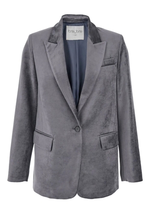 Forte Forte single-breasted velvet blazer - Grey