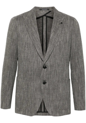 Tagliatore brooch-detail blazer - Black