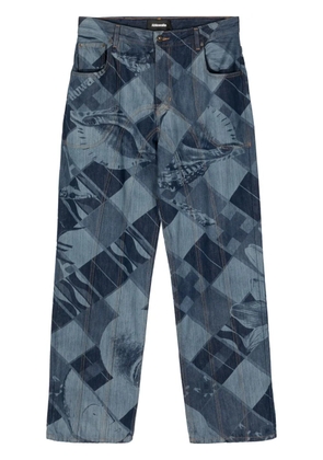 Ahluwalia low-rise straight-leg jeans - Blue