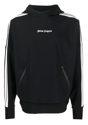 Palm Angels logo-print hoodie - Black