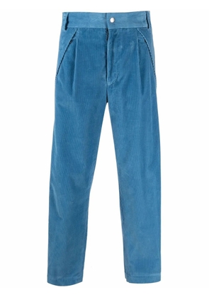 Palm Angels x Moncler side-zip corduroy trousers - Blue