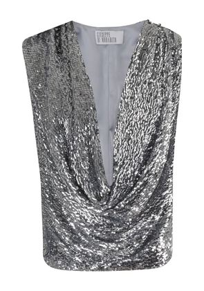 Giuseppe Di Morabito sequin draped top - Grey