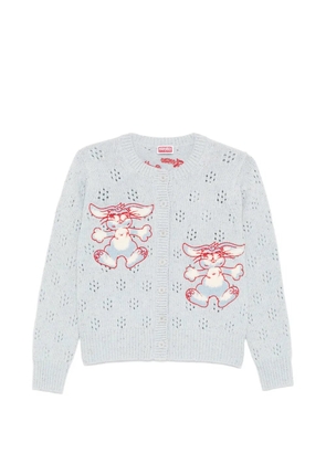 Kenzo bunny embroidery cardigan - Blue