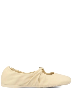 LOEWE Pebble Soft pleated knot ballet flats - Neutrals