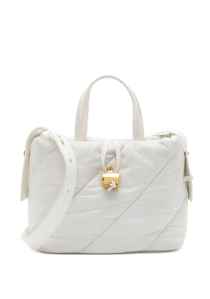 Off-White Pre-Owned nailed zipped leather tote bag