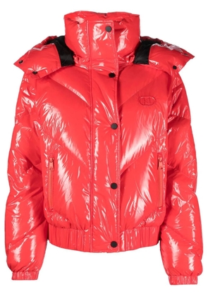 Karl Lagerfeld padded funnel neck jacket - Red