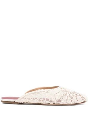 Magda Butrym crochet-lace mules - Neutrals