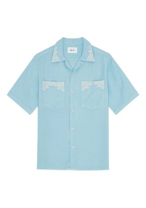 NN07 embroidered-pocket short-sleeve shirt - Blue