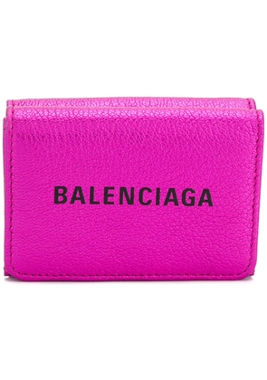Balenciaga logo print bifold wallet - Purple