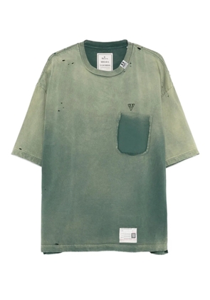 Maison MIHARA YASUHIRO faded-effect cotton T-shirt - Green