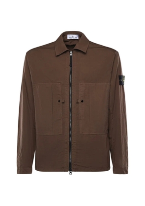 Stone Island zip-fastening flap-pocket shirt jacket - Brown