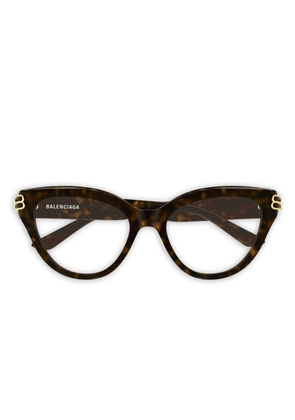 Balenciaga Eyewear cat-eye logo glasses - Brown