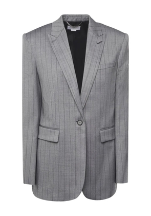 Stella McCartney striped single-breasted blazer - Grey