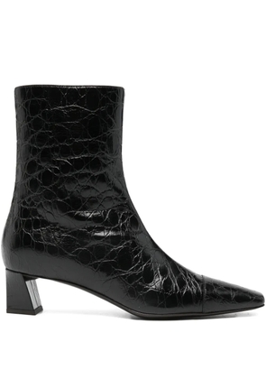 Giuseppe Zanotti crocodile-effect block-heel boots - Black