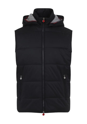 Kiton quilted hooded gilet - Black