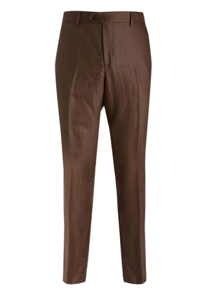 Brian Dales tapered trousers - Brown