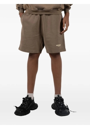 Represent logo-print track shorts - Brown