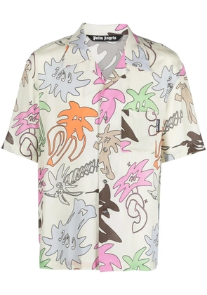Palm Angels Palmity Allover-print shirt - Neutrals