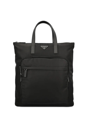 Prada logo-plaque tote bag - Black