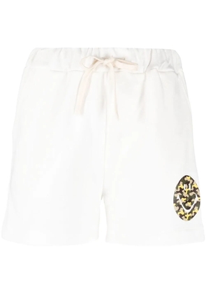 Joshua Sanders camouflage logo-print drawstring shorts - White