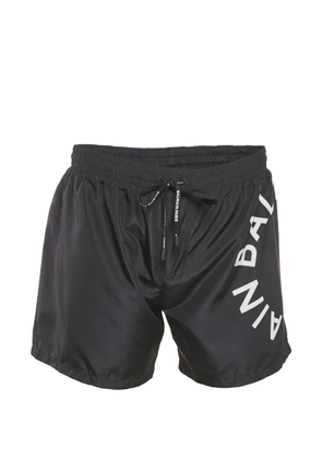 Balmain Pre-Owned logo swim shorts - Black