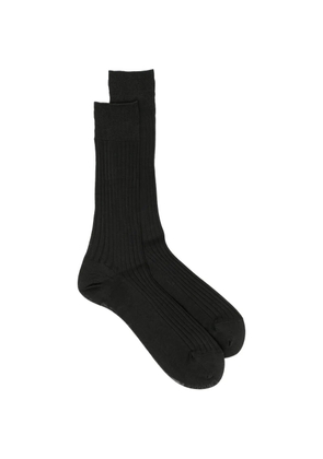 Zegna logo-print socks - 022 DARK GREY