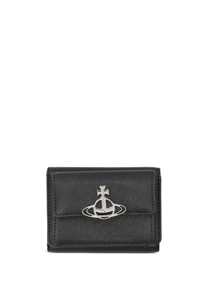 Vivienne Westwood Orb plaque trifold wallet - Black