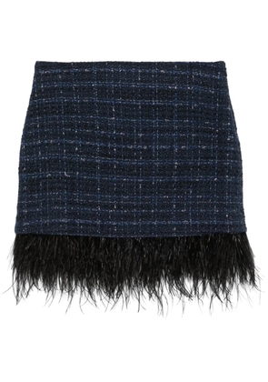 TWINSET feather-trim mini skirt - Blue