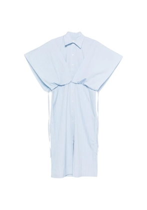 LITKOVSKA striped panelled midi shirt dress - Blue