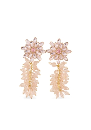 Self-Portrait flower-cluster earrings - Gold