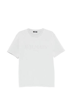 Balmain logo-embroidered T-shirt - Grey