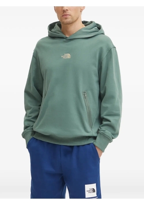 The North Face logo-embroidery hoodie - Green