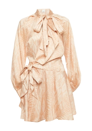 Acler beige wrap mini dress - Neutrals